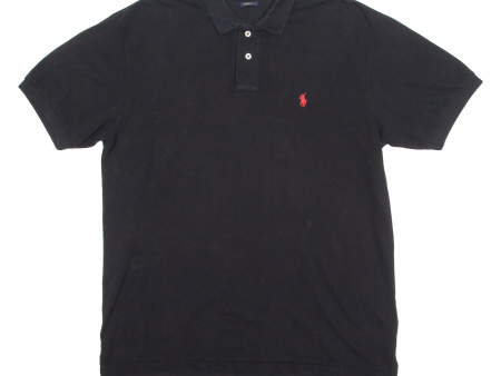 POLO RALPH LAUREN Custom Fit Mens Polo Shirt Black XL Cheap