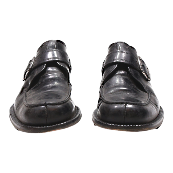 BOSS Monk Shoes Black Leather Mens UK 8 on Sale