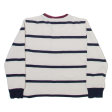 POLO RALPH LAUREN Boys Polo Shirt Cream Striped Long Sleeve 4Y Sale