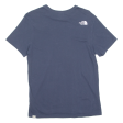 THE NORTH FACE Mens T-Shirt Blue Crew Neck M Online Sale