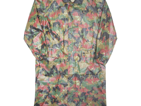 GROSS GRAND Mens Overcoat Coat Green Hooded Camouflage 3XL For Sale