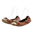 BURBERRY Ballet Shoes Brown Leather Womens UK 5 Online