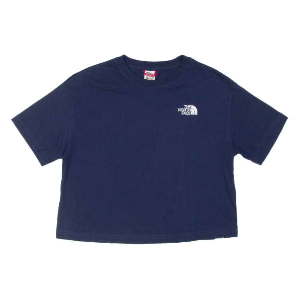 THE NORTH FACE Cropped Womens T-Shirt Blue S Online Hot Sale