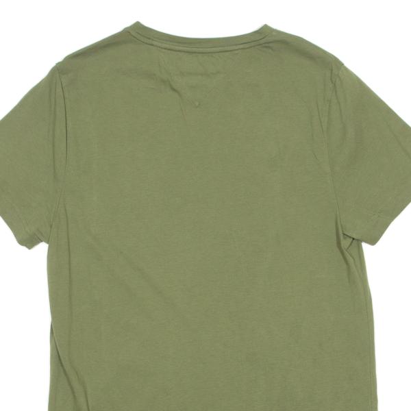 TOMMY HILFIGER Mens T-Shirt Green Crew Neck S Online Hot Sale