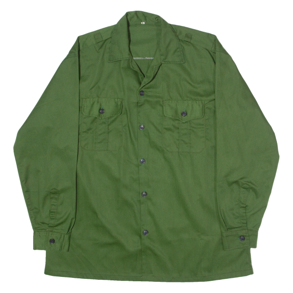 Mens Workwear Jacket Green Twill L Hot on Sale