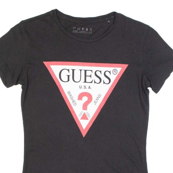 GUESS Mens T-Shirt Black S Online