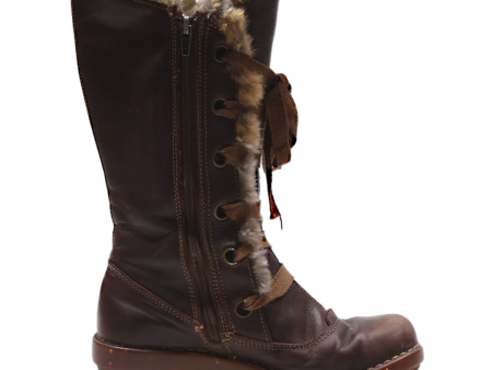 EL NATURALISTA Snow Boots Brown Leather Womens UK 3 Discount