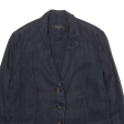 MAX MARA WEEKEND Womens Blazer Jacket Blue Linen UK 14 For Sale