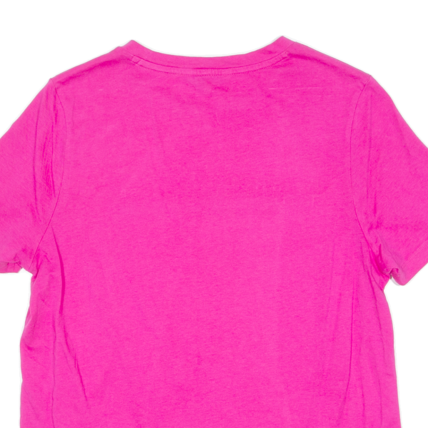 TOMMY HILFIGER Womens T-Shirt Pink Crew Neck L Online Sale