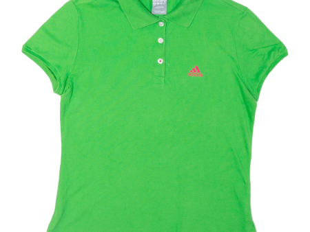 ADIDAS Girls Polo Shirt Green 12Y Cheap