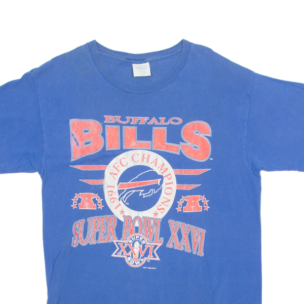 TULTEX Buffalo Bills NFL Mens T-Shirt Blue USA Crew Neck XL For Discount