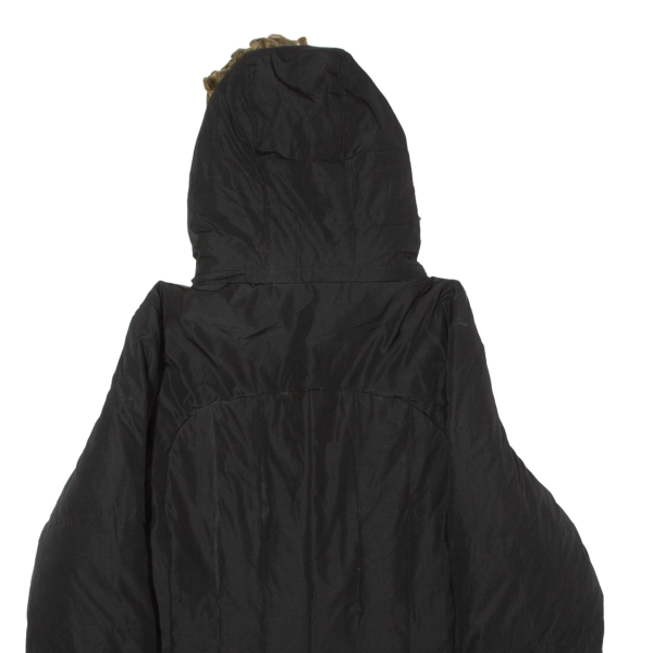 CALVIN KLEIN Womens Puffer Jacket Black Hooded XL Hot on Sale