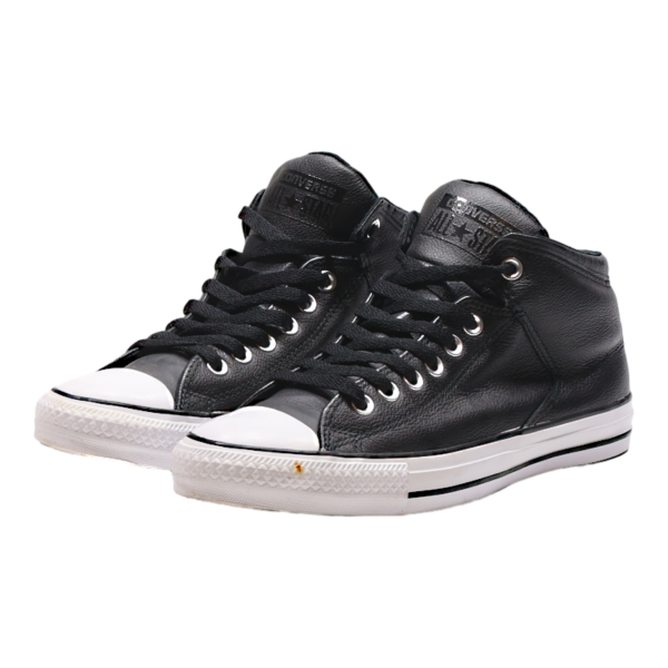 CONVERSE Chuck Taylor All Star High Top Trainers Black Leather Womens UK 7.5 Online Sale