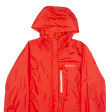 COLUMBIA Mens Rain Jacket Red Nylon Hooded XL Supply