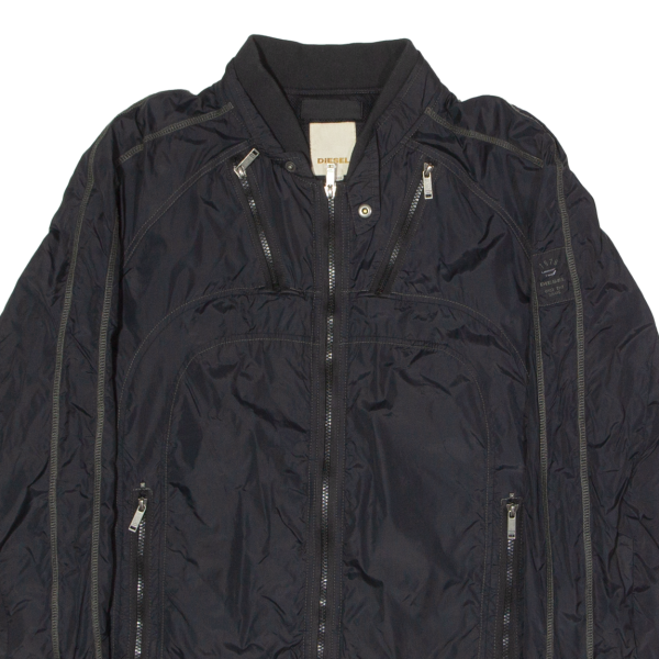 DIESEL Mens Jacket Black Nylon 2XL Online now