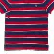 POLO RALPH LAUREN Custom Slim Fit Mens Polo Shirt Red Striped M Hot on Sale