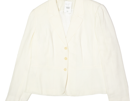 LAURA ASHLEY Womens Blazer Jacket Cream Viscose UK 18 Online now