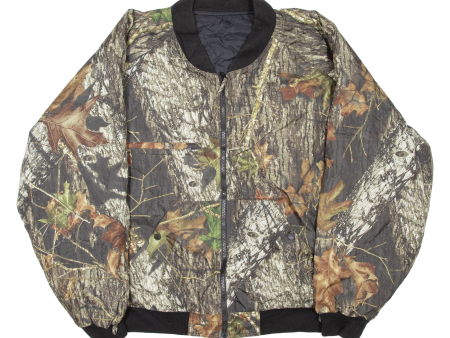 CABELA S Reversible Outdoor Gear Tree Print Mens Bomber Jacket Green 3XL Online