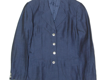 LAURA ASHLEY Womens Blazer Jacket Blue Viscose UK 10 Online