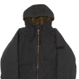 SCHOTT Faux Fur Lined Mens Coat Black Hooded M Supply