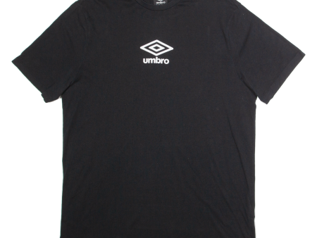 UMBRO Mens T-Shirt Black Cashmere XL Supply