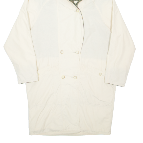 S.C. LINE Womens Overcoat Coat Cream Hooded M on Sale