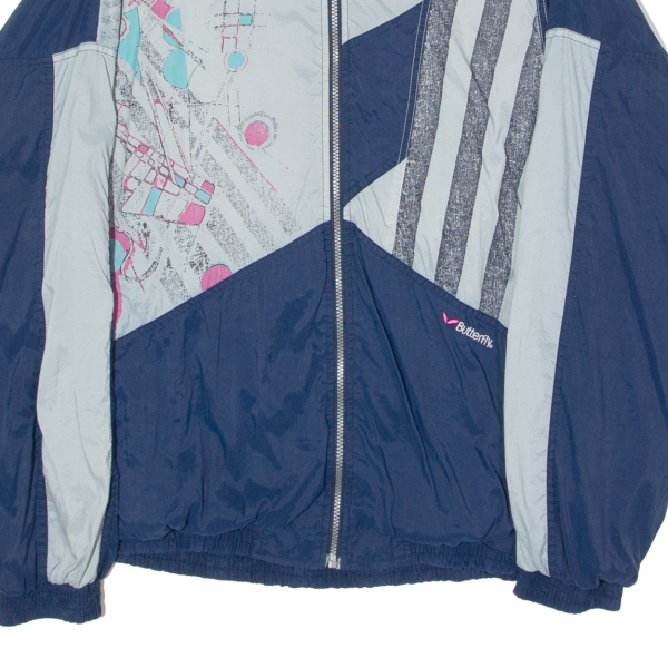 BUTTERFLY Mens Shell Jacket Blue 80s Crazy Pattern L For Sale