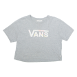 VANS Cropped Womens T-Shirt Grey S Sale