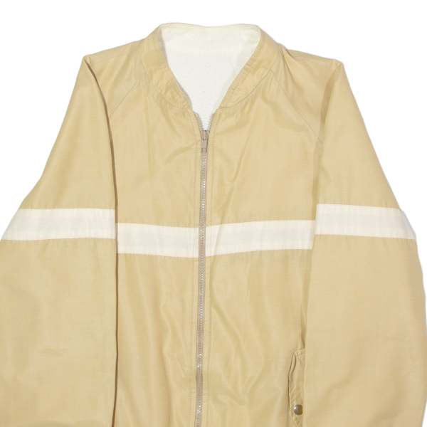 Mens Track Jacket Beige 80s Striped S For Cheap