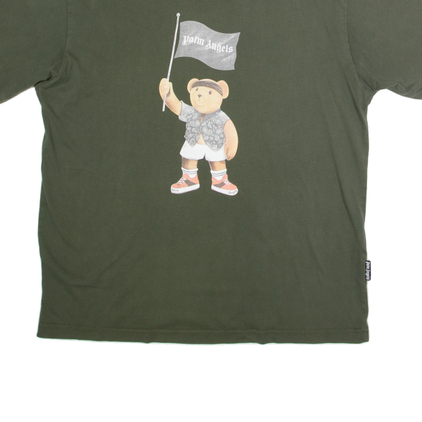 PALM ANGELS Mens T-Shirt Green S For Cheap