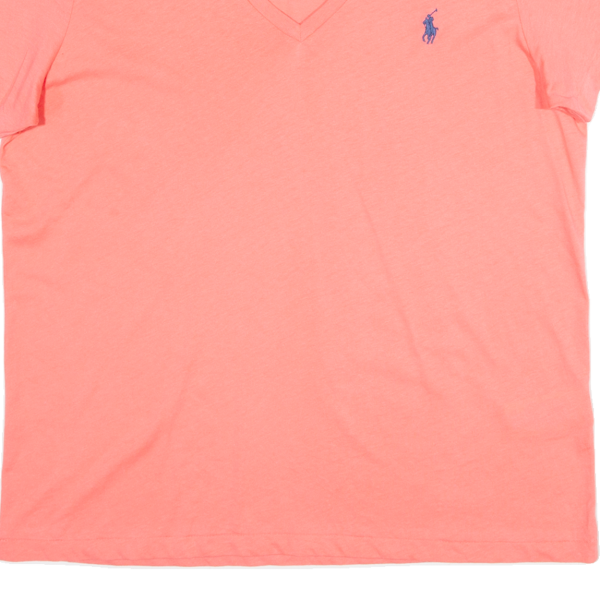 POLO RALPH LAUREN Womens T-Shirt Pink V-Neck L Cheap