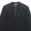 EPISODE Womens Blazer Jacket Black Wool UK 10 Supply