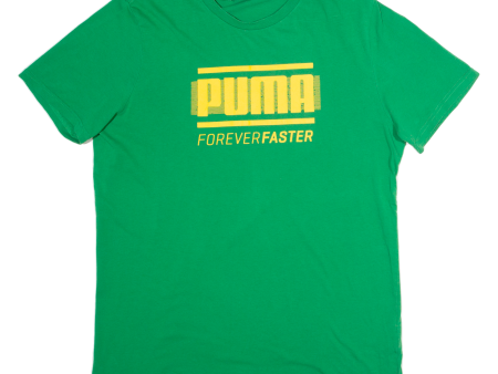 PUMA Mens T-Shirt Green L Online Hot Sale