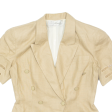 CLEMENTINE COUTURE Short Sleeve Womens Blazer Jacket Beige S For Discount