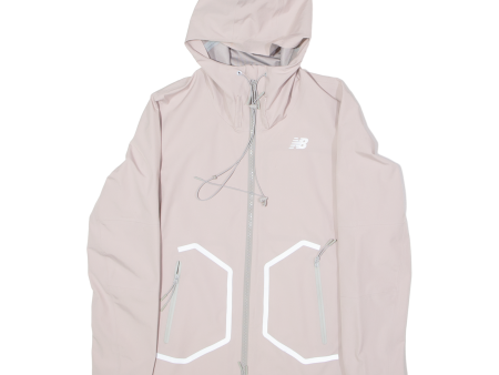 NEW BALANCE Womens Shell Jacket Pink Hooded S For Cheap