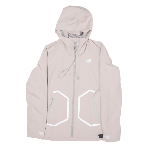 NEW BALANCE Womens Shell Jacket Pink Hooded S For Cheap