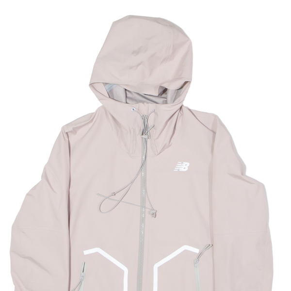 NEW BALANCE Womens Shell Jacket Pink Hooded S For Cheap