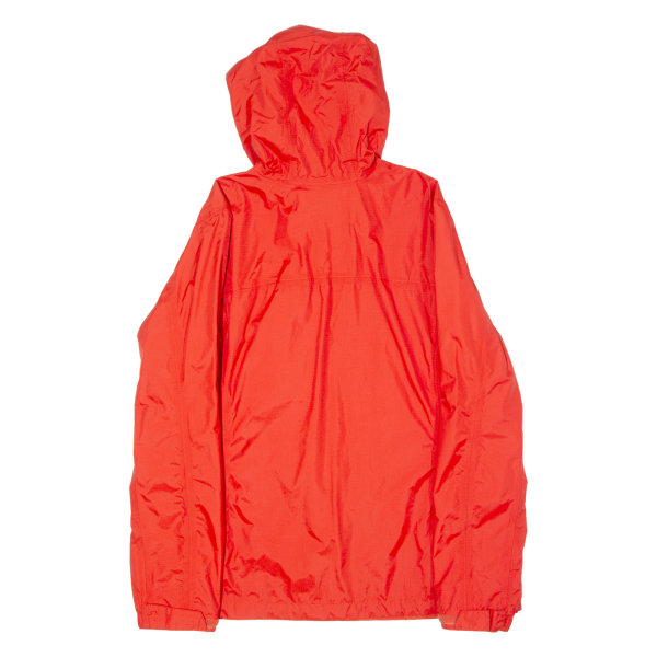 COLUMBIA Mens Rain Jacket Red Nylon Hooded XL Supply