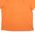 POLO RALPH LAUREN Womens T-Shirt Orange V-Neck 2XL Fashion