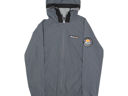 ELLESSE Mens Rain Jacket Grey Hooded M Sale