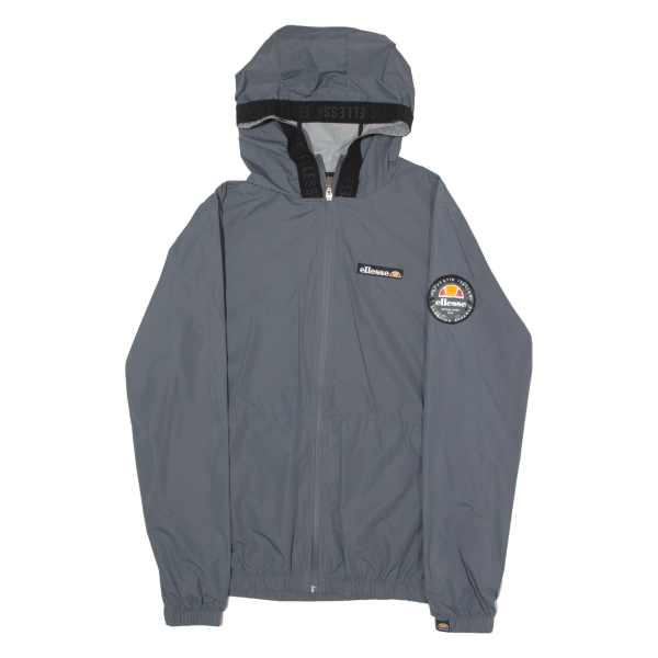 ELLESSE Mens Rain Jacket Grey Hooded M Sale