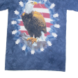 THE MOUNTAIN American Eagle Mens T-Shirt Blue USA M For Discount