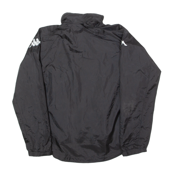 KAPPA Mens Rain Jacket Black Nylon Hooded M For Sale