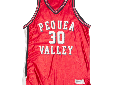 POWERS Pequea Vally Mens Jersey Red Sleeveless USA V-Neck Nylon M Supply