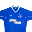 UMBRO Everton Mens Football Shirt T-Shirt Blue V-Neck M Fashion