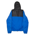 NIKE Mens Jacket Blue Hooded Colourblock M Online now