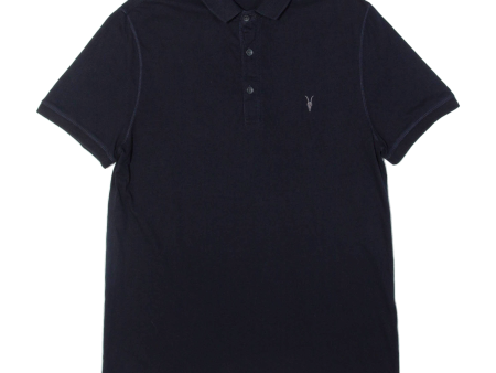 ALL SAINTS Mens Polo Shirt Black M Online Hot Sale