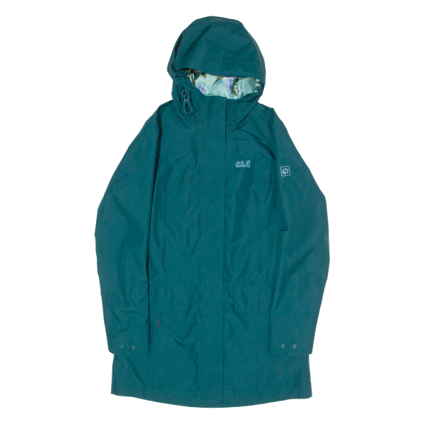 JACK WOLFSKIN Womens Coat Green Hooded UK 6 Cheap