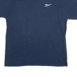 REEBOK Mens T-Shirt Blue V-Neck L For Discount