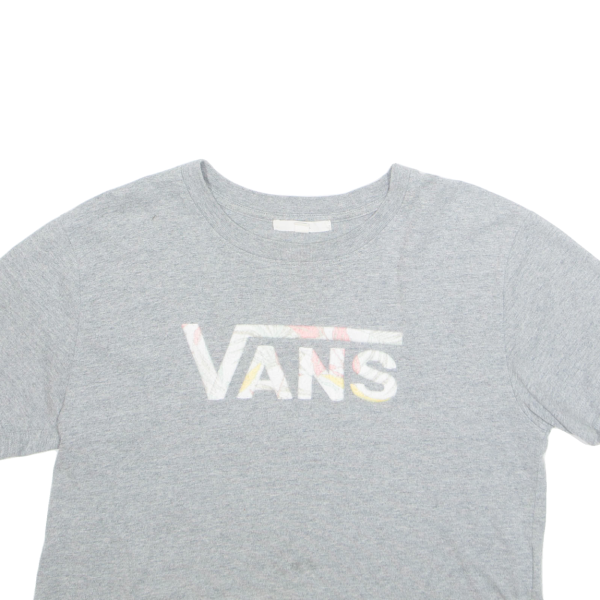 VANS Cropped Womens T-Shirt Grey S Sale